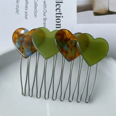 Korean style Understated Elegance Vintage Fashion Heart shape hair comb - Image 1 of 4