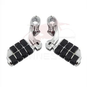 Reposapiés cromados para carretera reposapiés para Harley Davidson Street Glide Road King - Imagen 1 de 15