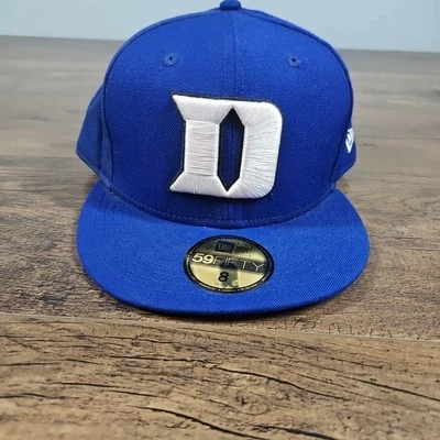 Duke Blue Devils New Era Fitted Hat Size 8 59Fifty Blue White Logo - Image 1 of 4