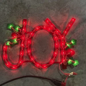 Vintage Impact Plastics 43 Super Bright Lights JOY 17” Decoration Indoor/Outdoor - Picture 1 of 5