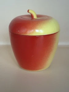 Vintage Hazel Atlas Apple Milk Glass Jam Jelly Jar With Lid 4" - Picture 1 of 3