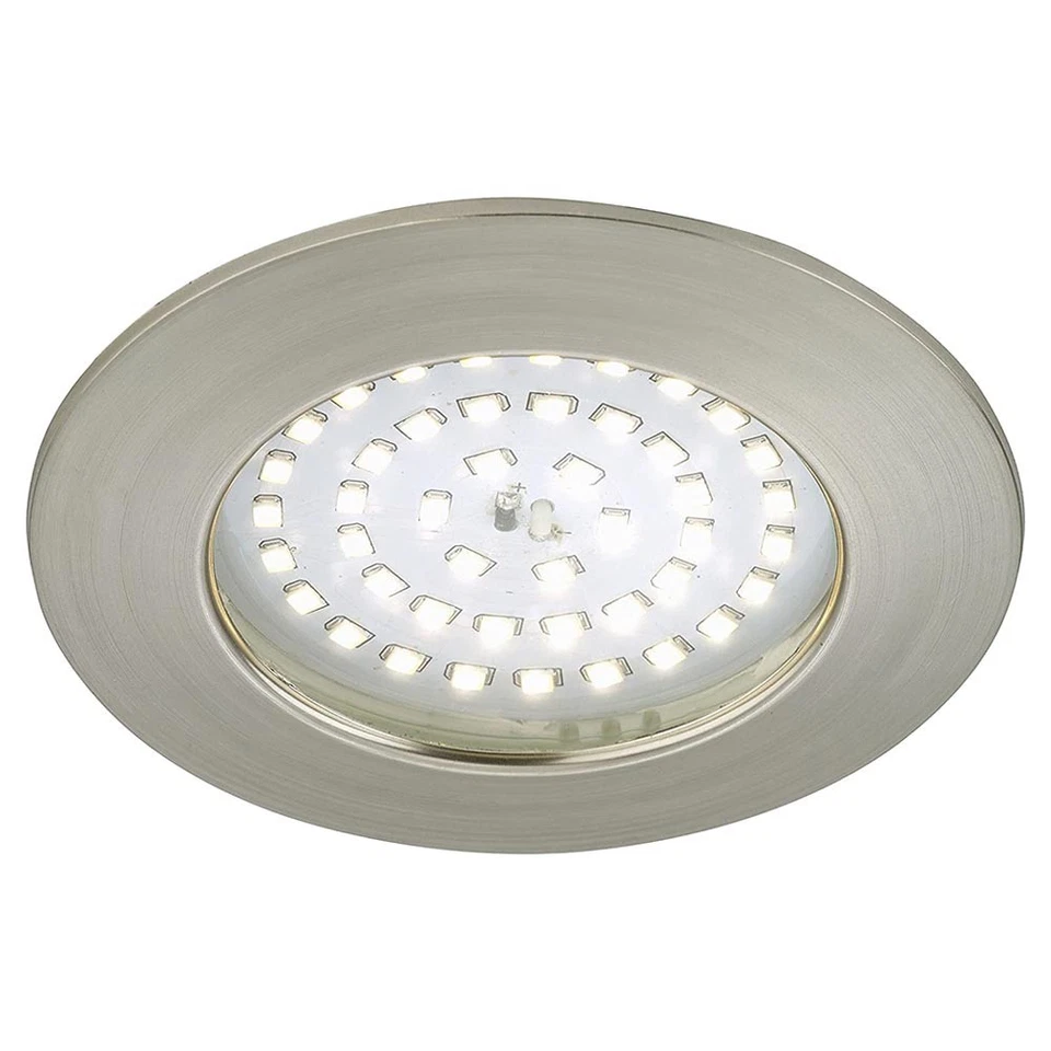Briloner LED Incasso Tondo Nichel Opaco IP44 10,5W Modulo 1000lm Bianco Caldo - Immagine 1 di 4