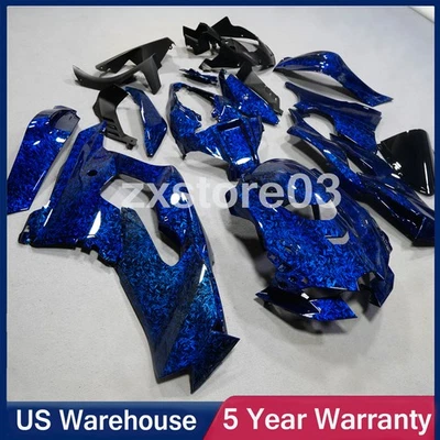 Синий кованый обтекатель из углеродного волокна комплект кузова для Kawasaki Ninja ZX10R 2021-2024 - Изображение 1 из 4