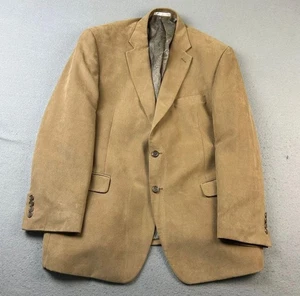 Chaps Blazer Mens 46 Regular Brown Lined Button Up Lined Vented Coat Jacket - Picture 1 of 9