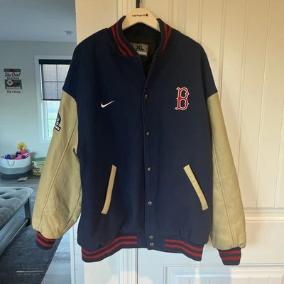 Boston Red Sox 2004 ¡Chaqueta de cuero y lana vintage! ¡Gran bordado! Muy bonito Foto 1 de 4