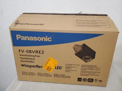Panasonic FV-08VRE2 Whisper Recessed LED 80 CFM Bathroom Exhaust Fan with Light - Image 1 of 4
