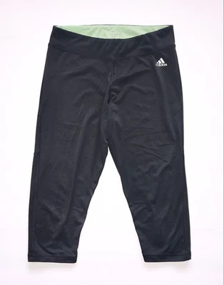 ADIDAS Climalite Leggings Womens Medium Gray Cropped Workout Athletic Yoga Pants - Image 1 of 4