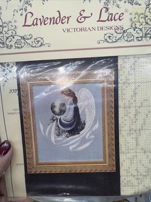 Lavender And Lace Victorian Designs Earth Angel Counted Cross Stich Pattern - Image 1 of 4