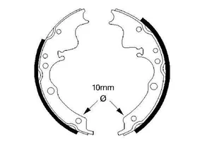 Bosch 0986487347 Brake Shoes Set Fits Ford Transit 1968-1973 196352 - Picture 1 of 1