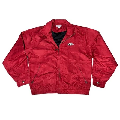 Cutter & Buck Men's Red Full Zip Windbreaker Jacket Arkansas Razorbacks M - Image 1 of 4