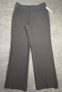 Rose Haggar Charcoal Black/Grey Dress Comfort Stretch Pants Womens 12 Bootleg - Picture 1 of 14