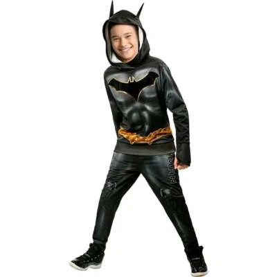 Batman Boy's Pullover Hoodie & Pants Costume/Cosplay 2pc Set Size 10/12 Large - Image 1 of 4