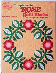 Applique Templates for Rose Quilt Blocks Pattern Book - 1990 - Rita Weiss - Picture 1 of 5