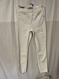 New GAP White High Rise Universal Legging Jeans sz 12 / 31 Long NWT Stretch - Picture 1 of 4