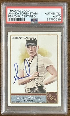 2011 Topps Allen & Ginter Annika Sorenstam Signed Autographed Card PSA DNA COA - Image 1 of 2