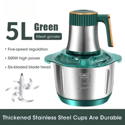Electric Meat Grinder5L Large Power Stainless Steel Kitchen Meat Cutting Machine - Image 1 of 4