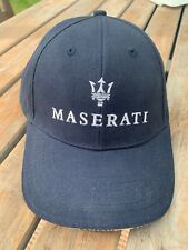 MASERATI TRIDENT EMBROIDERED NAVY BLUE CAP ADJUSTABLE CLASP - BRAND NEW!