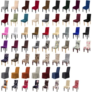 Elastic Dining Chair Cover Seat Covers for Dining Room Chair Cover Slipcovers - Picture 1 of 69