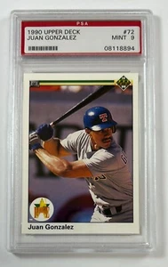 1990 Upper Deck #72 Juan Gonzalez PSA 9 Mint GC25-8894 - Picture 1 of 2