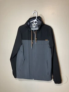 Voyager base hooded jacket medium blue grey full zip with pockets hood - Picture 1 of 9