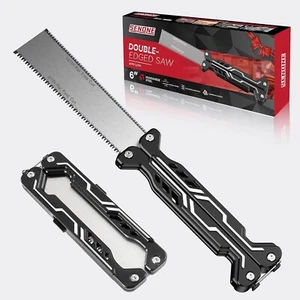 6 Inch Japanese Pull Saw，Hand Saw Woodworking Tools，Wood Brown, Silver - Picture 1 of 6