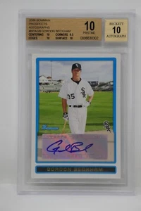 2009 Bowman Prospects Autographs Gordon Beckham AU Rookie🔥Beckett 10 PRISTINE🔥 - Picture 1 of 7