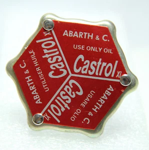 CLASSICO ABARTH FIAT 500 600 126 1000TC ABARTH CASTROL TAPPO OLIO R NUOVISSIMO - Foto 1 di 6