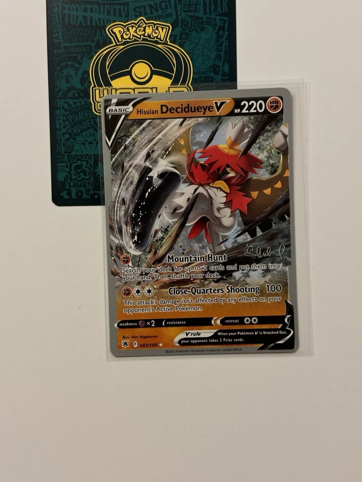 Hisuian Decidueye V 083/189 2022 World Championships Astral Radiance Variant E - Image 1 of 2