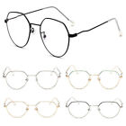 Glasses for Women Men Clear Lens Vintage Metal Frame Anti Eyestrain UV Eyewear J