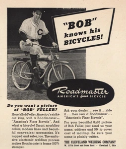 1946 Roadmaster Bicycle: Bob Feller Knows His Bicycles Vintage Print Ad - Picture 1 of 1