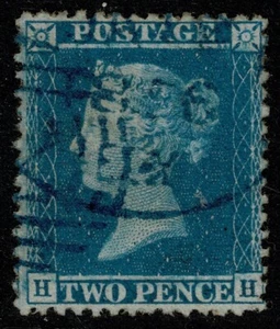 1854 2d Blue SG34 Pl 5 HH Blue Spoon Cancel Very Scarce Thus Very Fine Used - Picture 1 of 1