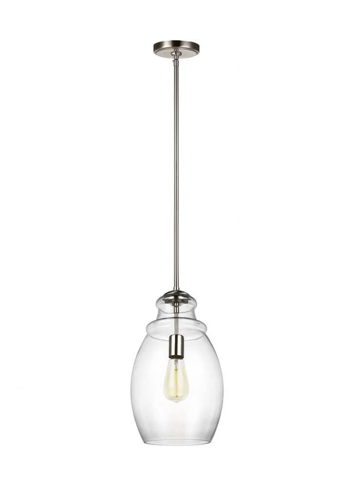 Sea Gull Lighting P1484SN Marino 9 Inch Satin Nickel Pendant Ceiling Light