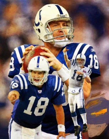 Poster - Peyton Manning Indianapolis Colts NFL Football, 3 Sizes - Imagekind Cover