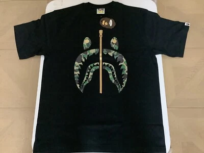 Auténtica camiseta a bathing ape bape abc camuflaje tiburón negro verde XL nueva Foto 1 de 4