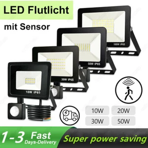 Proiettore led faro esterno faretto lampada IP65 con rilevatore di movimento 10W-100W - Foto 1 di 29
