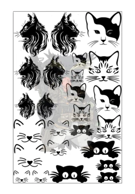 CATS Vinyl Stencil, 7x11", High Heat Cerakote & Duracoat DIY Airbrush Projects - Image 1 of 3