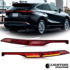 LED RED Tail Lights For Toyota Venza Harrier 2022-2024 Rear Lamps w/Sequential - Picture 1 of 18