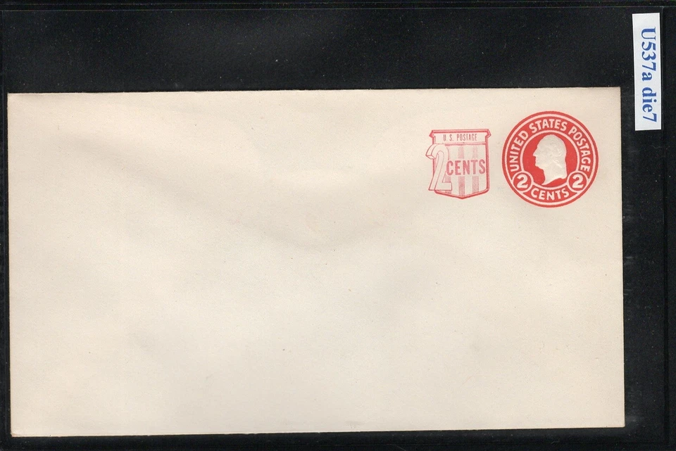 US Sc #U537a Die 7 Mint Postal Stationery Entire 1958 2+2c Carmine SCV $13.50 - Image 1 of 1