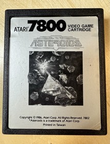 Atari 7800 Asteroids Game Cartridge - Tested - Nice Condition