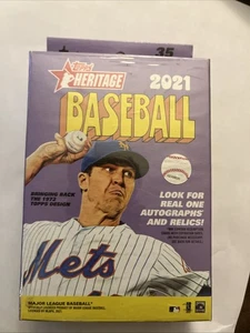 2021 Topps Heritage Baseball Hanger Box Factory Sealed 35 Cards - Picture 1 of 4