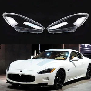 2Pcs Headlight Lens Cover Shell Lampshade q For Maserati GranTurismo 2008-2012 - Picture 1 of 9