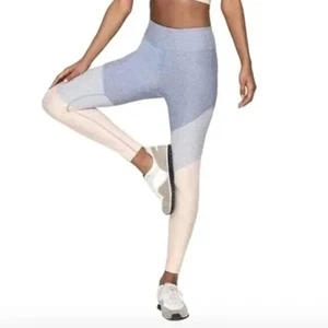 Outdoor Voices 7/8 Leggings Damen Small Rosa Blau Colorblock Stretch Athleisure - Bild 1 von 8