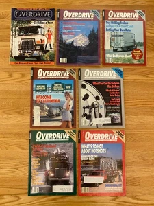 Lot of 7 Overdrive Magazine 1984 1987 1988 Vintage Semi Truck Wrecker Cabover - Picture 1 of 9