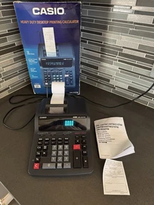 Casio DR-210TM Printing Calculator Black Desktop 12-Digit Display - * Read Desc - Picture 1 of 11