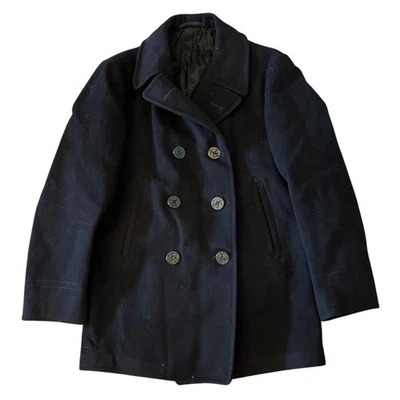 Vintage 40s 50s Naval Clothing Depot Mens Navy Peacoat 100% Wool Size 40 WWII - Image 1 of 4