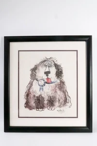 DON NEDOBECK disegno con stampa incorniciata - cane #1 campione - firmato dall'artista - Foto 1 di 4