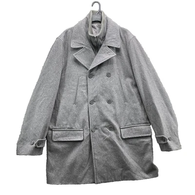 JF J. Ferrar Pea Coat Mens XL Wool Blend Knit High Neck Academia Corpcore Winter - Image 1 of 4