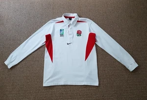 Nike England Rugby Shirt Polo World Cup 2003 Champions Jersey Long Sleeve sz XL - Picture 1 of 13
