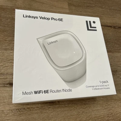 Linksys Velop Pro 6E White Tri-Band Mesh Wi-Fi 6E Wireless Router MX6201 - Image 1 of 4