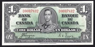 Canada 1937 $1 One Dollar Banknote Coyne - Towers R/N 6697832 - Image 1 of 2